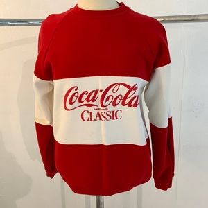 Vintage 80’s Coca-Cola Classic Red and White Sweatshirt